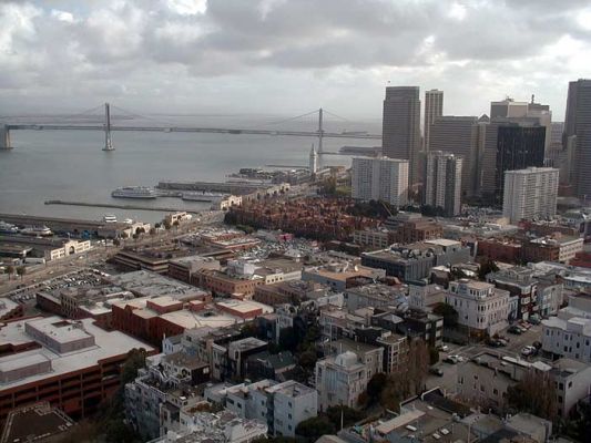 San Francisco Bay Bridge
San Francisco Bay Bridge seen from Coit Tower
Keywords: San Francisco Bay Bridge california