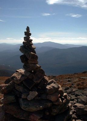 Alpine Sentinel on Mt. Lafayette
Rock Cairn: navigational aid in whiteout conditions
Keywords: franconia ridge hiking cairn lafayette