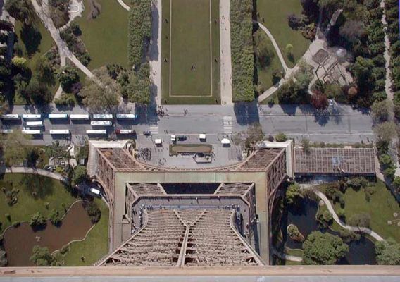 From the Top
View straight down from the top of the Eiffel Tower, 990 ft.
Keywords: paris france eiffel tower