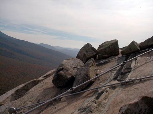 The Old Man of the Mountain
The Old Man of the Mountain proir to lobotomization: turnbuckles holding fast....
Keywords: franconia notch old man mountain new hampshire